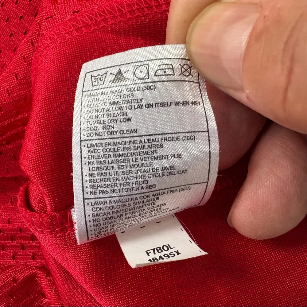 Nike Ohio State Buckeyes #10 V-Neck Mesh Jersey Size Medium In Red/White/Black - Picture 5 of 6